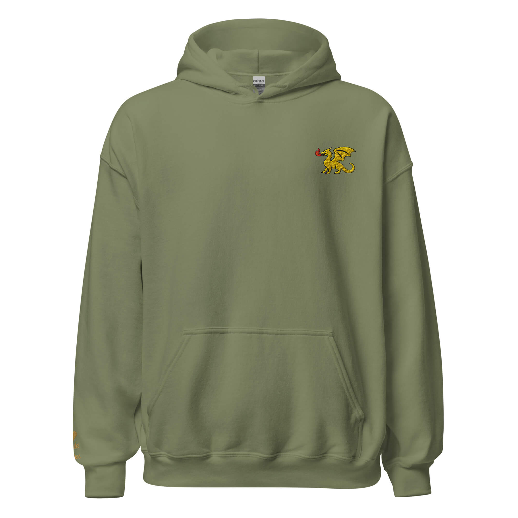 Dragon Hoodie – Personalized Embroidered Hoodie, Medieval Fantasy Gift for Him or Her