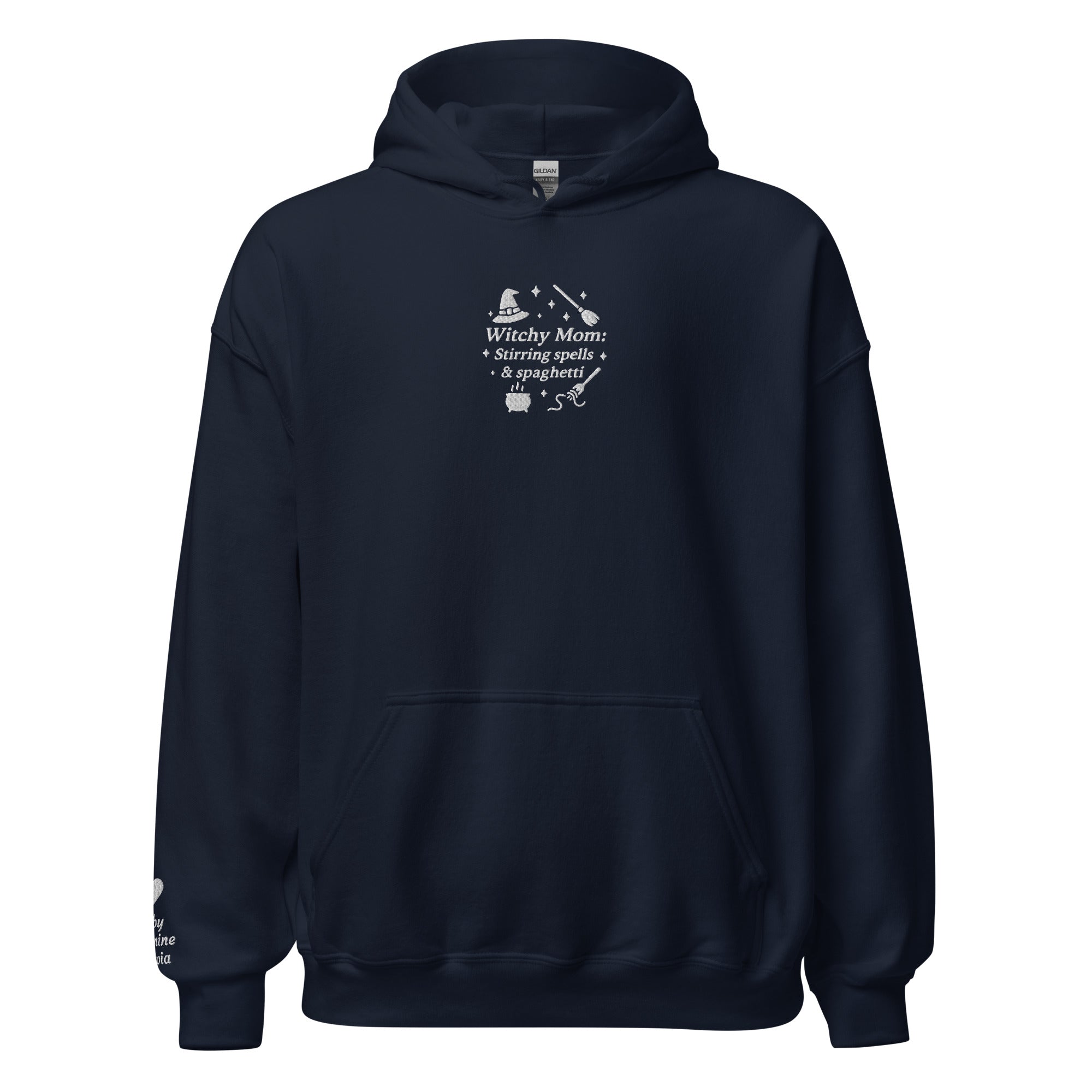 Witchy Mom Hoodie – Personalized Embroidered Hoodie, Funny Halloween Gift