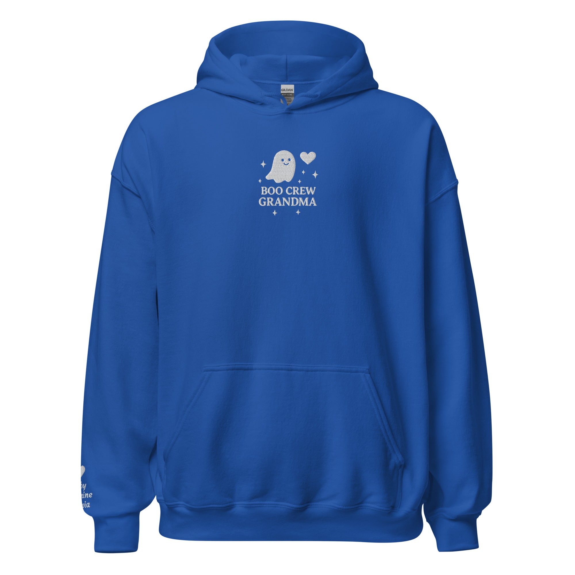 Boo Crew Grandma Hoodie – Personalized Embroidered Hoodie, Halloween Family Gift