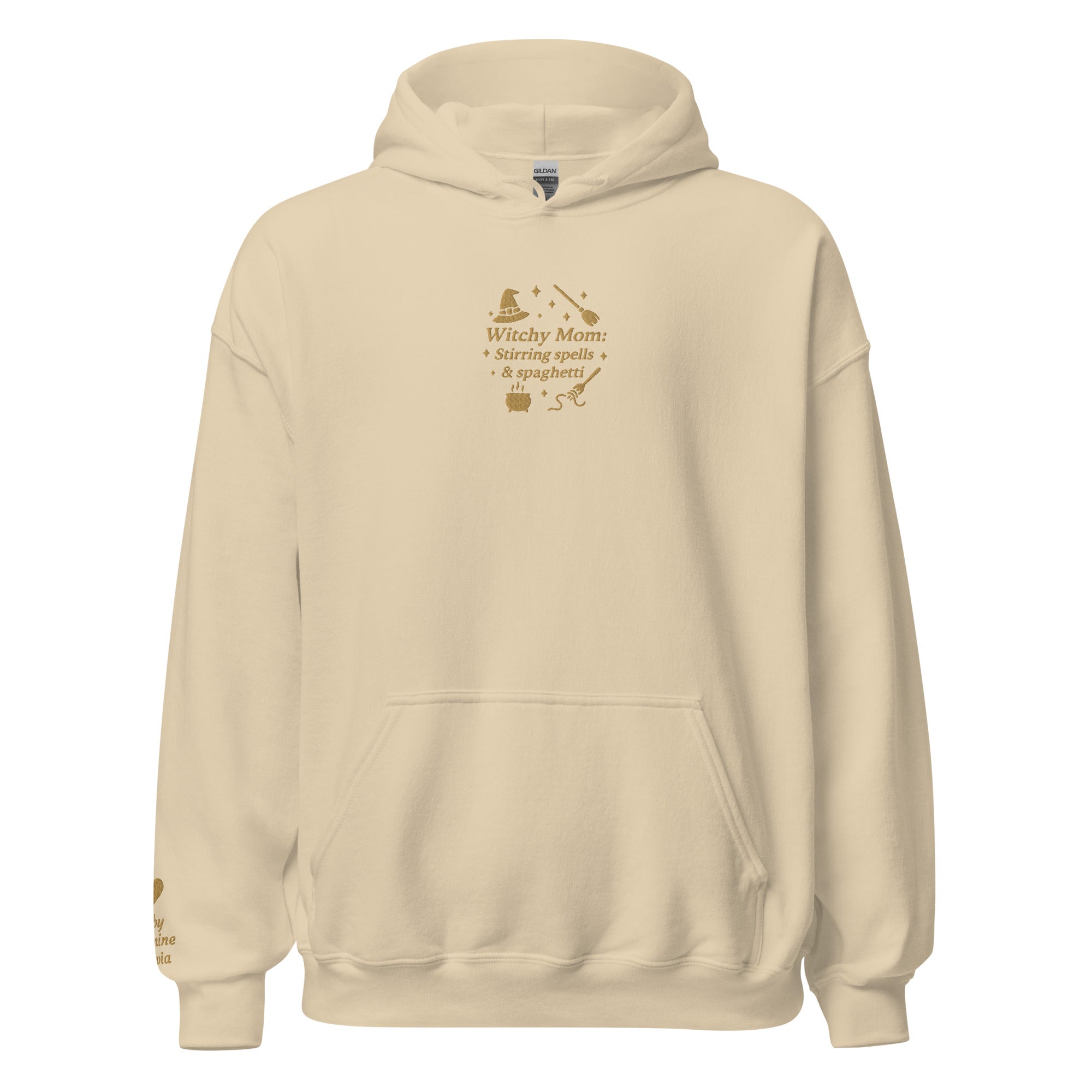 Witchy Mom Hoodie – Personalized Embroidered Hoodie, Funny Halloween Gift