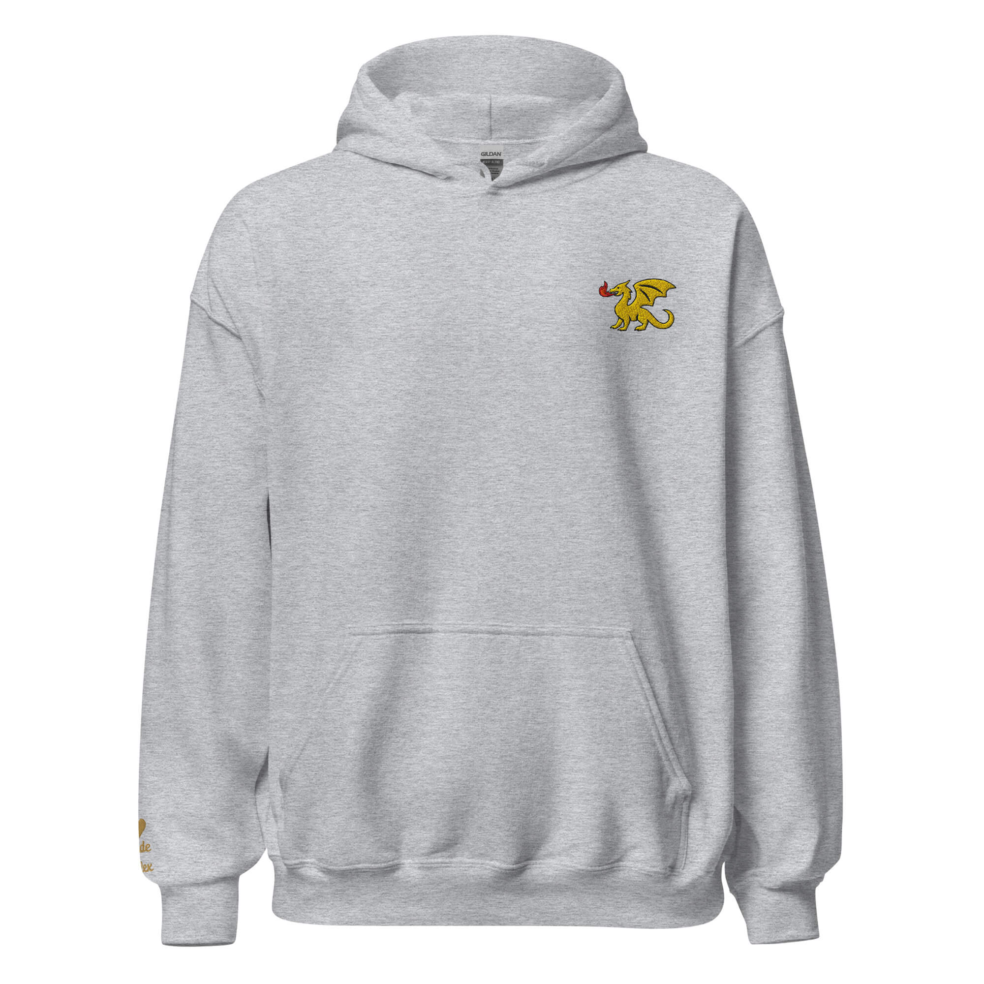 Dragon Hoodie – Personalized Embroidered Hoodie, Medieval Fantasy Gift for Him or Her