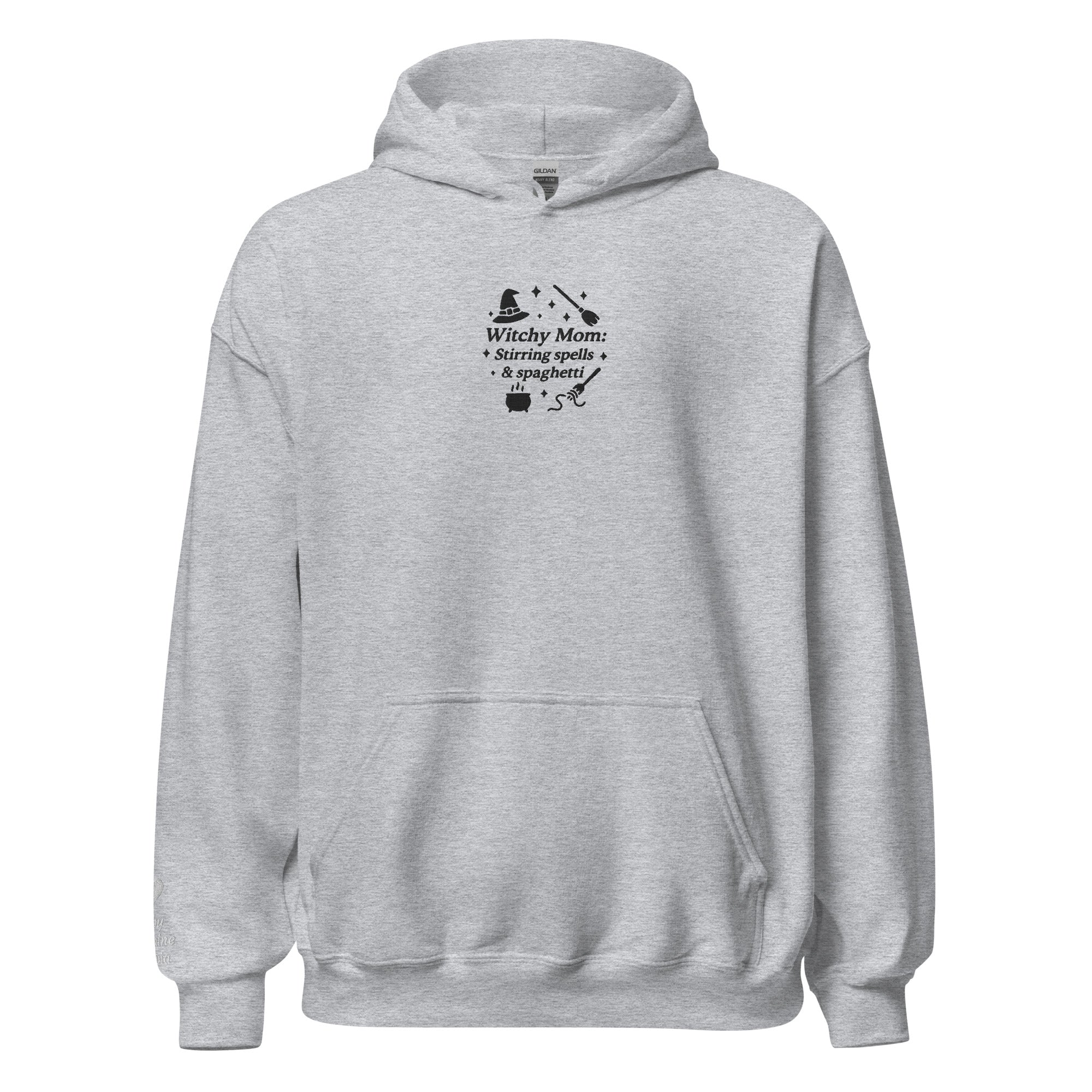 Witchy Mom Hoodie – Personalized Embroidered Hoodie, Funny Halloween Gift