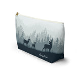 Personalized Deer Elk Family T-Bottom Accessories Pouch