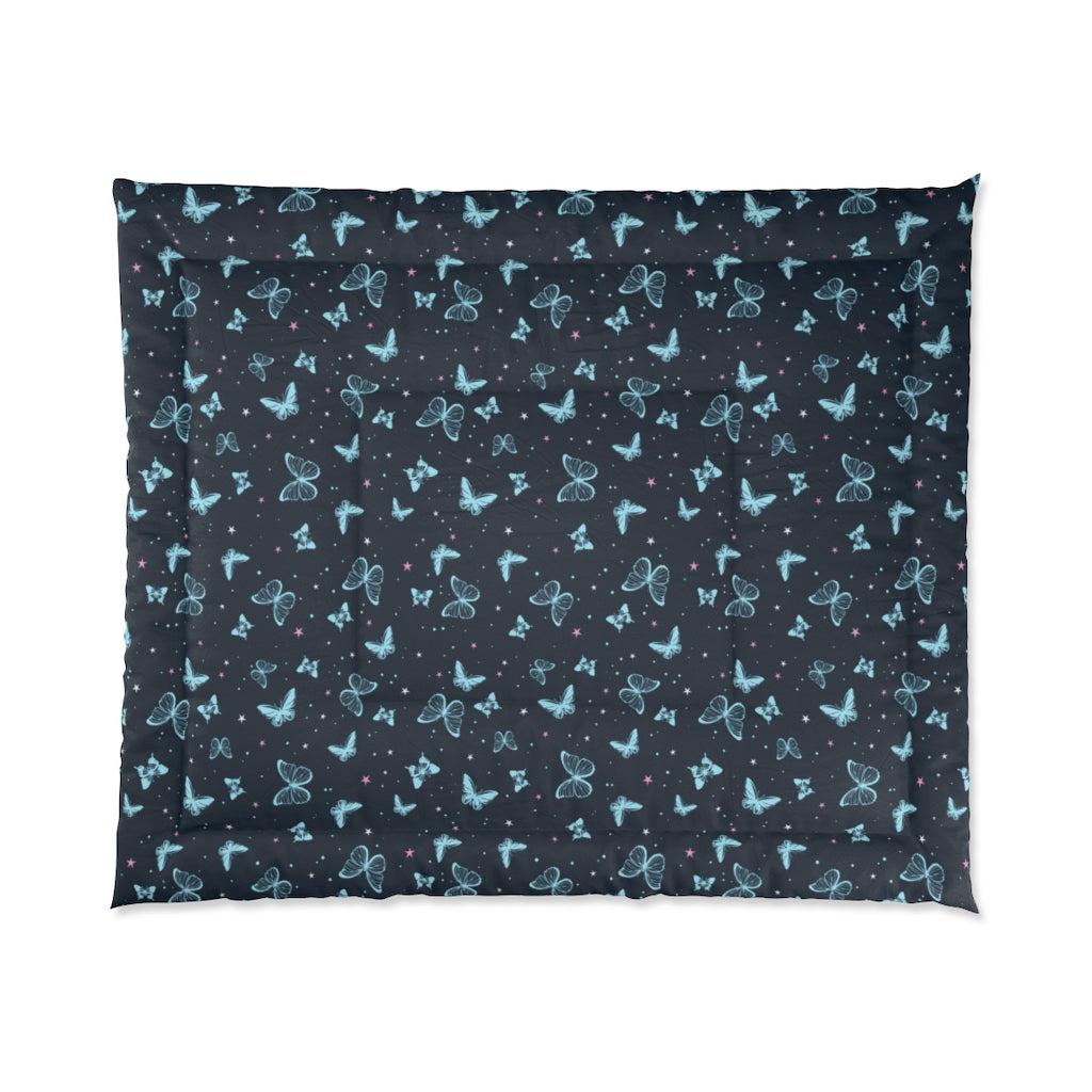 Blue Butterflies & Stars Comforters