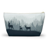 Personalized Deer Elk Family T-Bottom Accessories Pouch