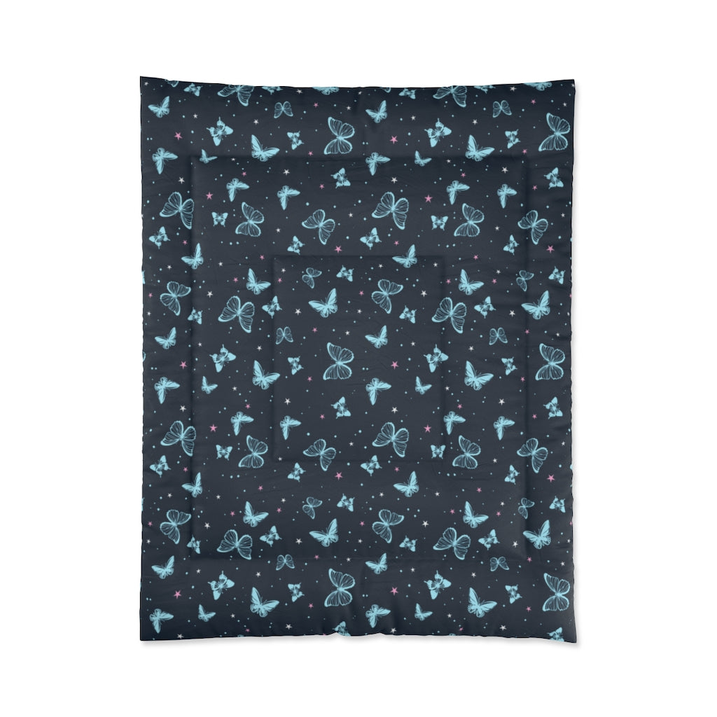 Blue Butterflies & Stars Comforters