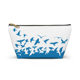 Personalized Flying Birds T-Bottom Accessories Pouch