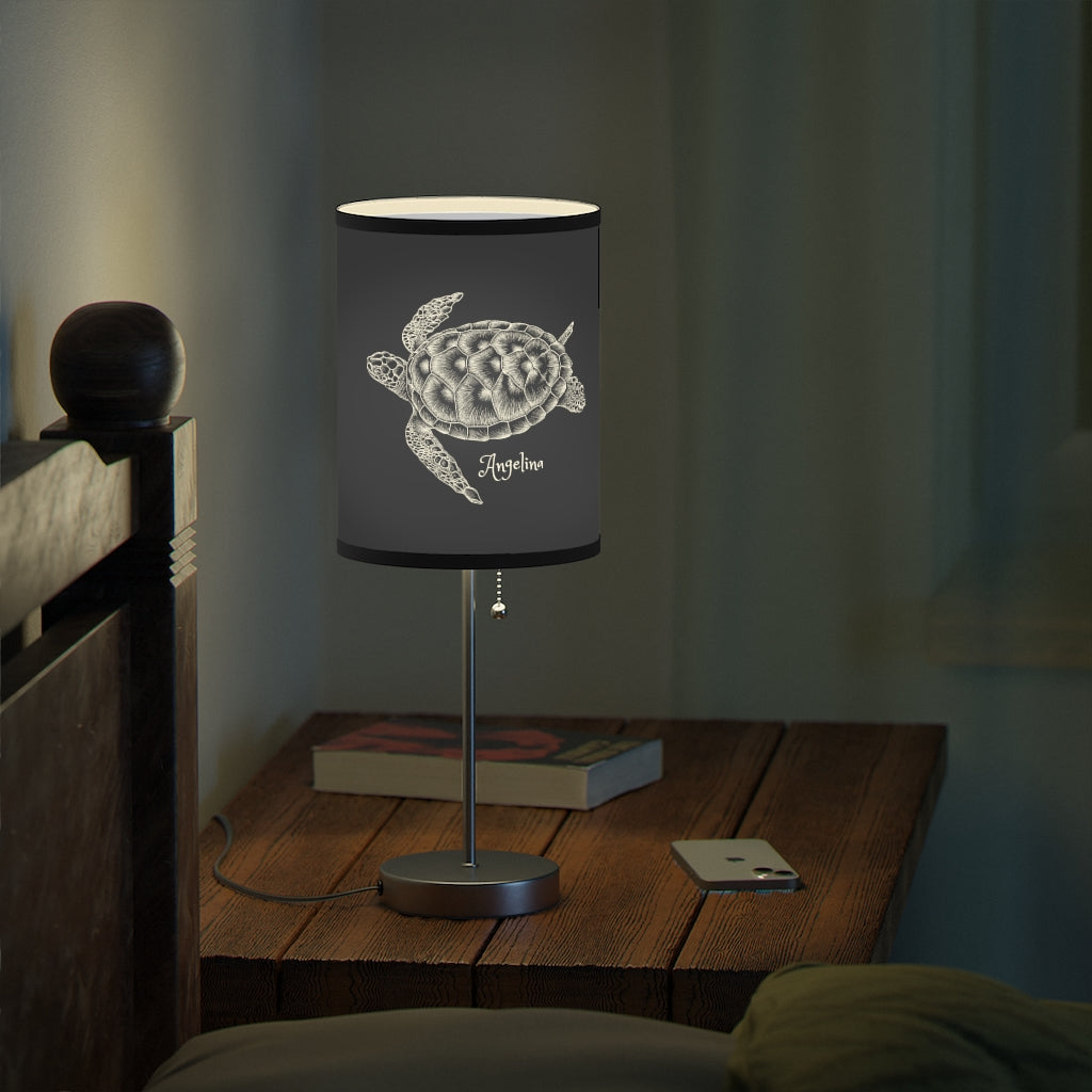Personalized Sea Turtle Lamp on a Stand (US | CA Plug)
