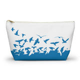 Personalized Flying Birds T-Bottom Accessories Pouch