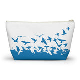 Personalized Flying Birds T-Bottom Accessories Pouch