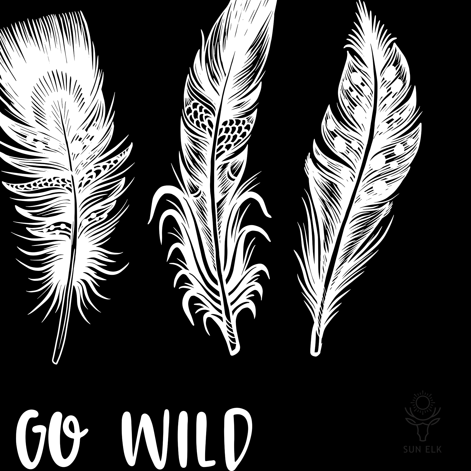Go Wild Bird Feathers Softstyle T-Shirt