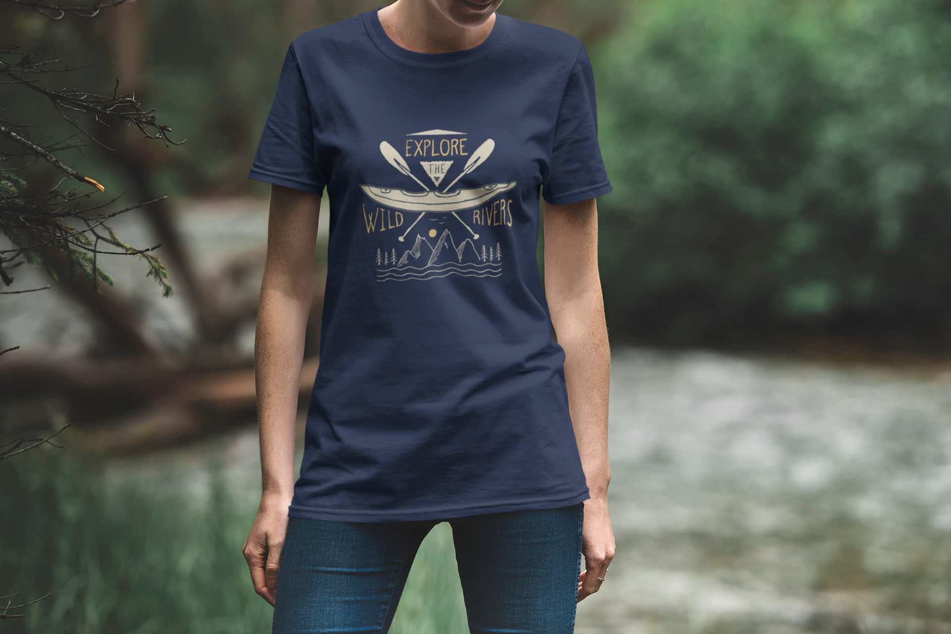 Explore The Wild Rivers Kayaking Softstyle T-Shirt