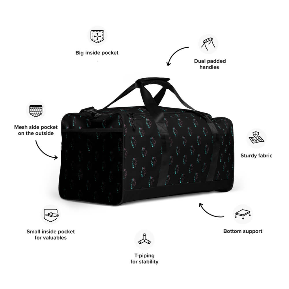 Halloween Skulls & Palm Trees Duffel Bag