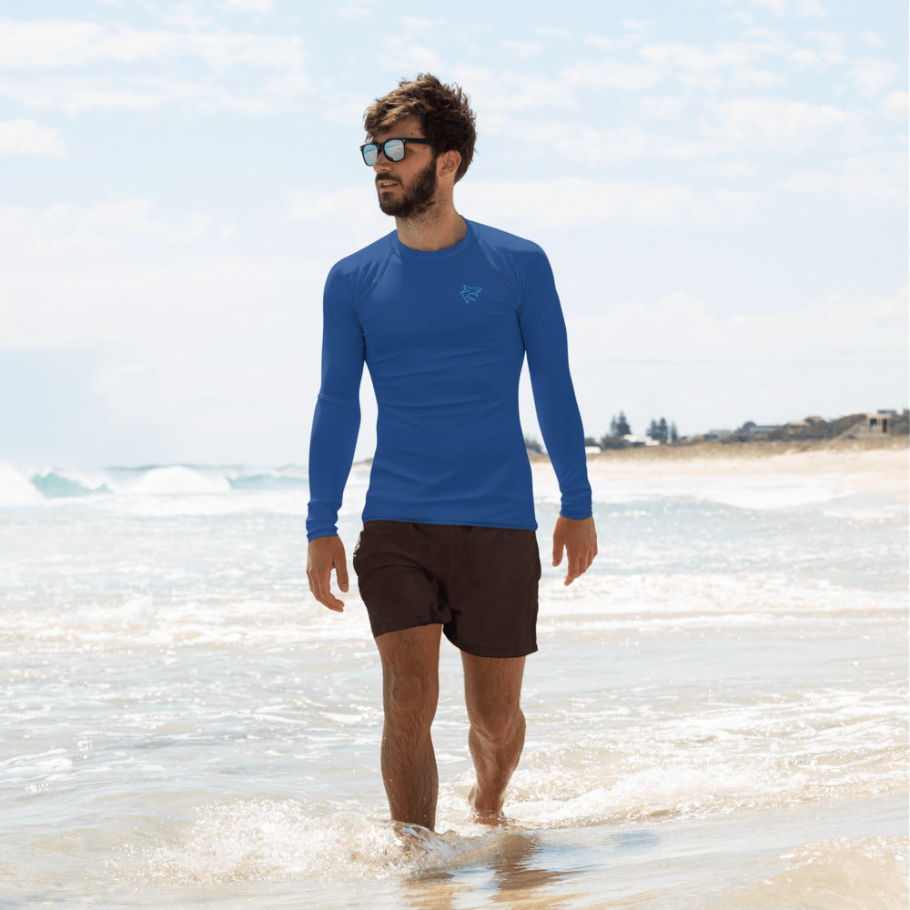 Shark Men's Blue Rash Guard