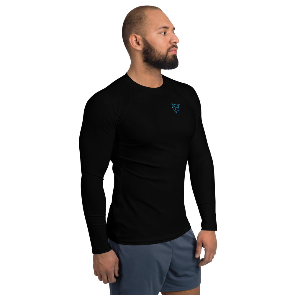 Shark Men's Black Rash Guard