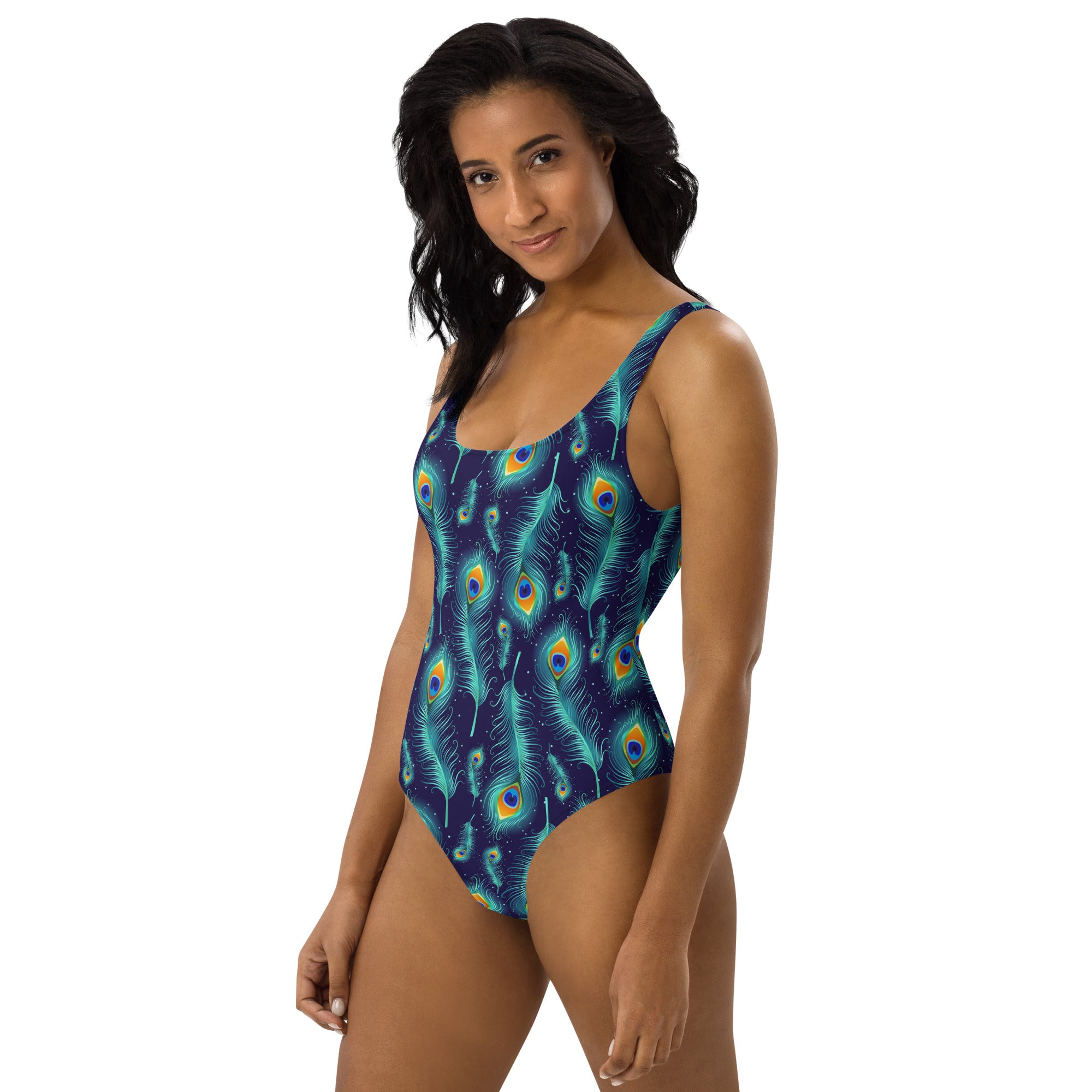 Peacock Feather One Piece Women's Swimsuit