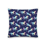 Rainbow Horses & Stars Throw Pillows