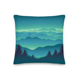 Forest & Aurora Borealis Throw Pillows