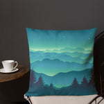 Forest & Aurora Borealis Throw Pillows