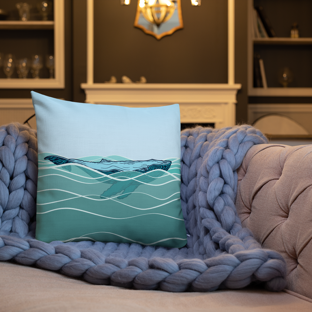Humpback Whale Throw Pillow