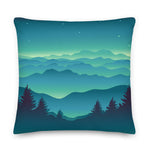 Forest & Aurora Borealis Throw Pillows