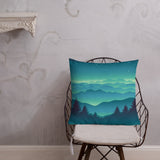 Forest & Aurora Borealis Throw Pillows