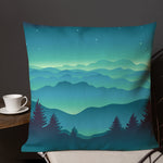 Forest & Aurora Borealis Throw Pillows