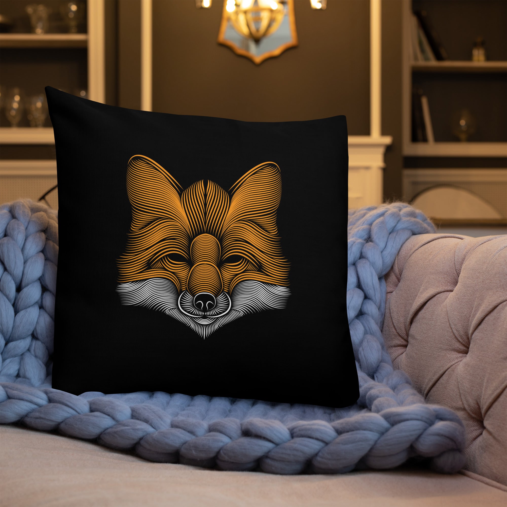 Fox Minimalist Throw Pillows