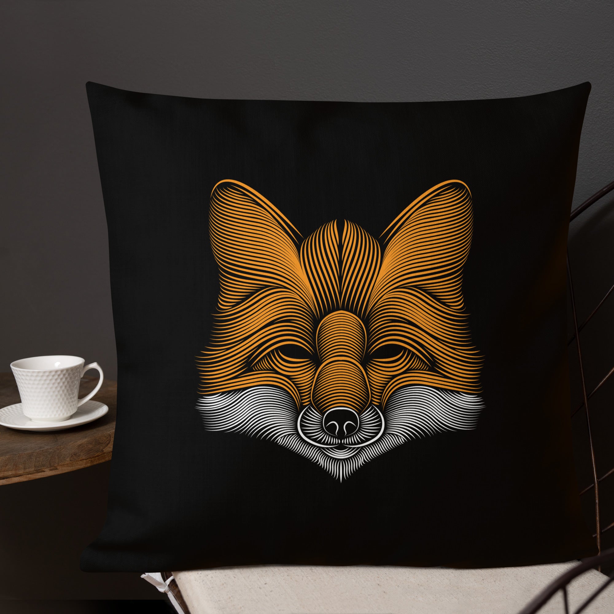 Fox Minimalist Throw Pillows