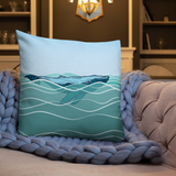 Humpback Whale Throw Pillow