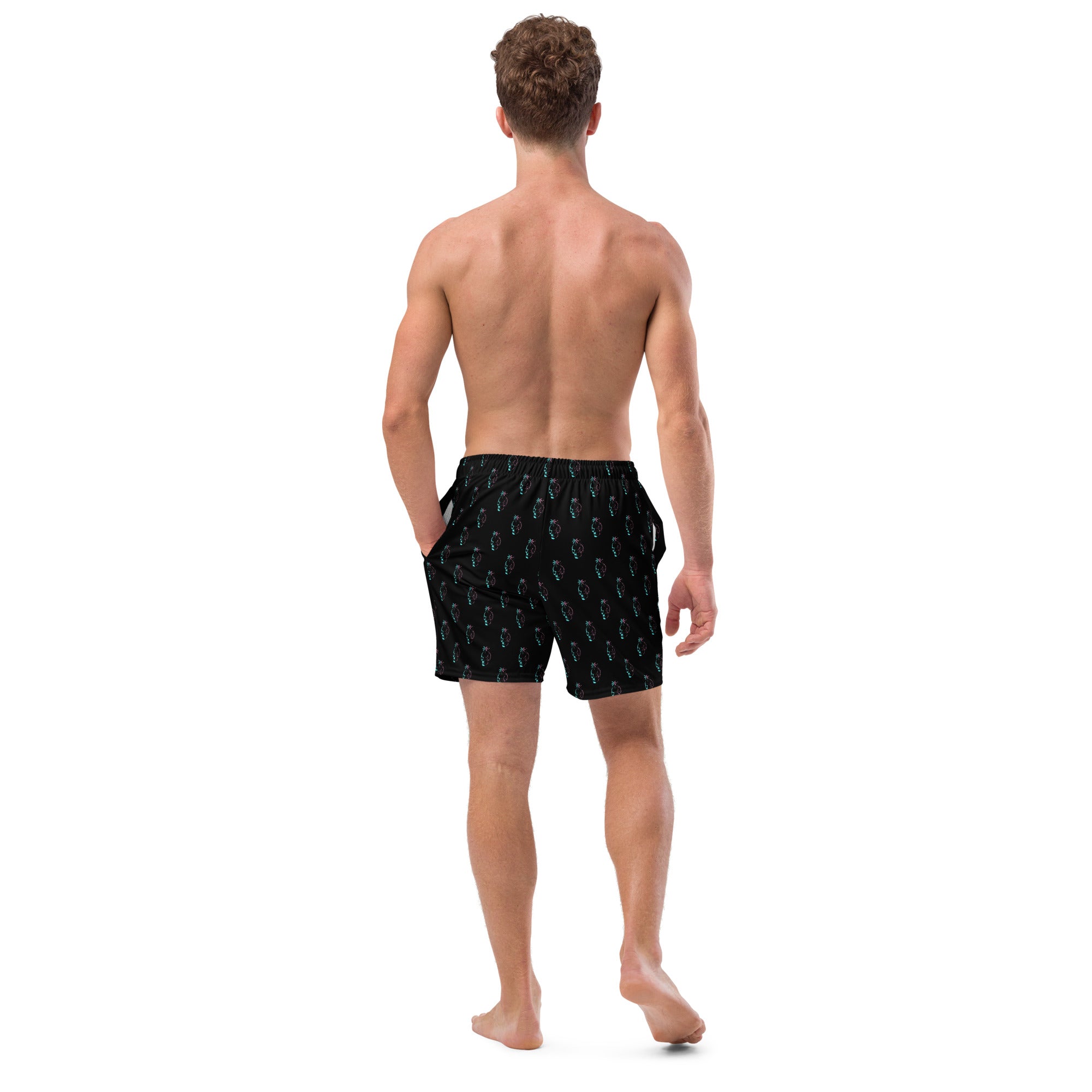 Skulls & Palm Trees Men's Eco Friendly Swim Trunks