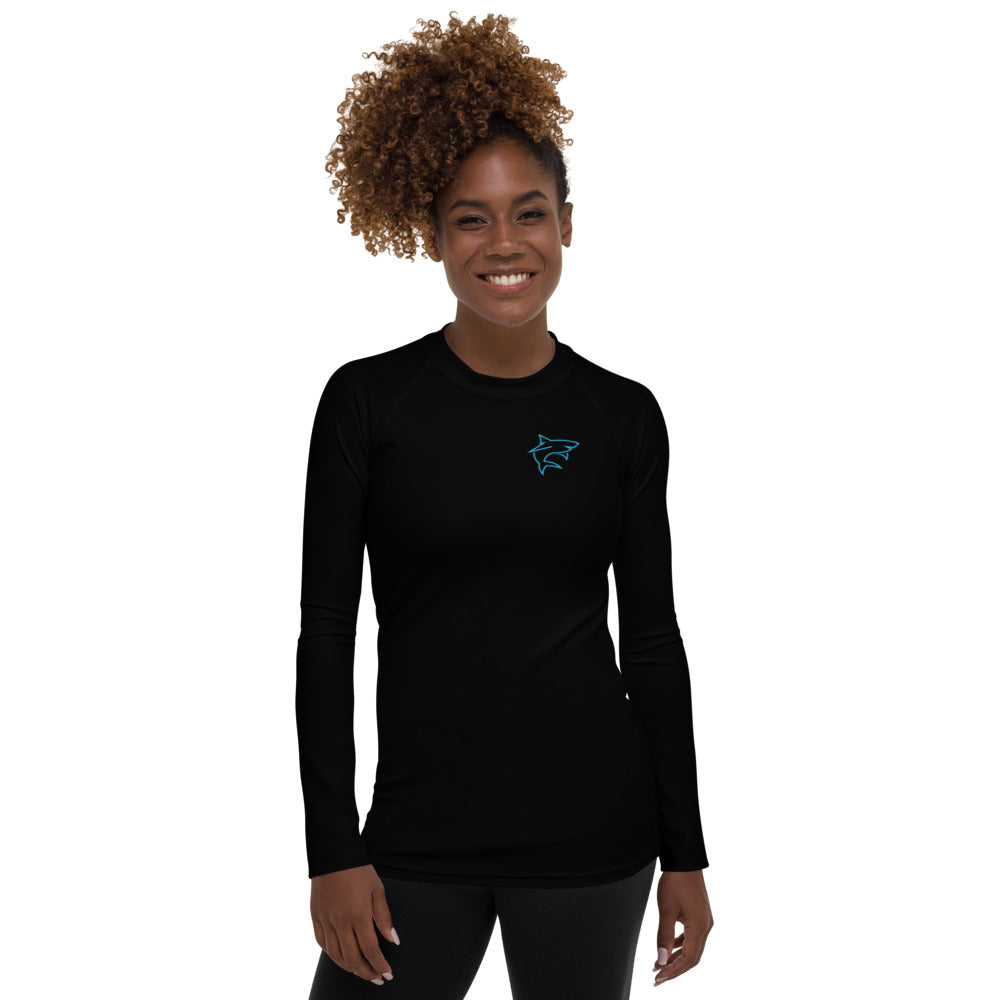 Shark Women's Black Rash Guard