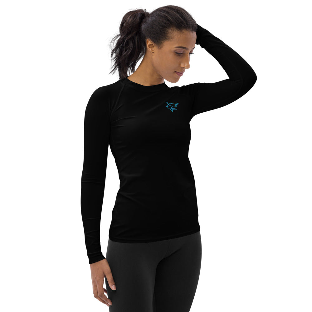 Shark Women's Black Rash Guard