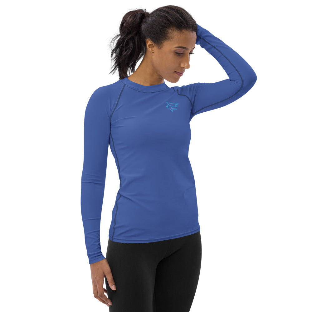 Shark Women's Blue Rash Guard