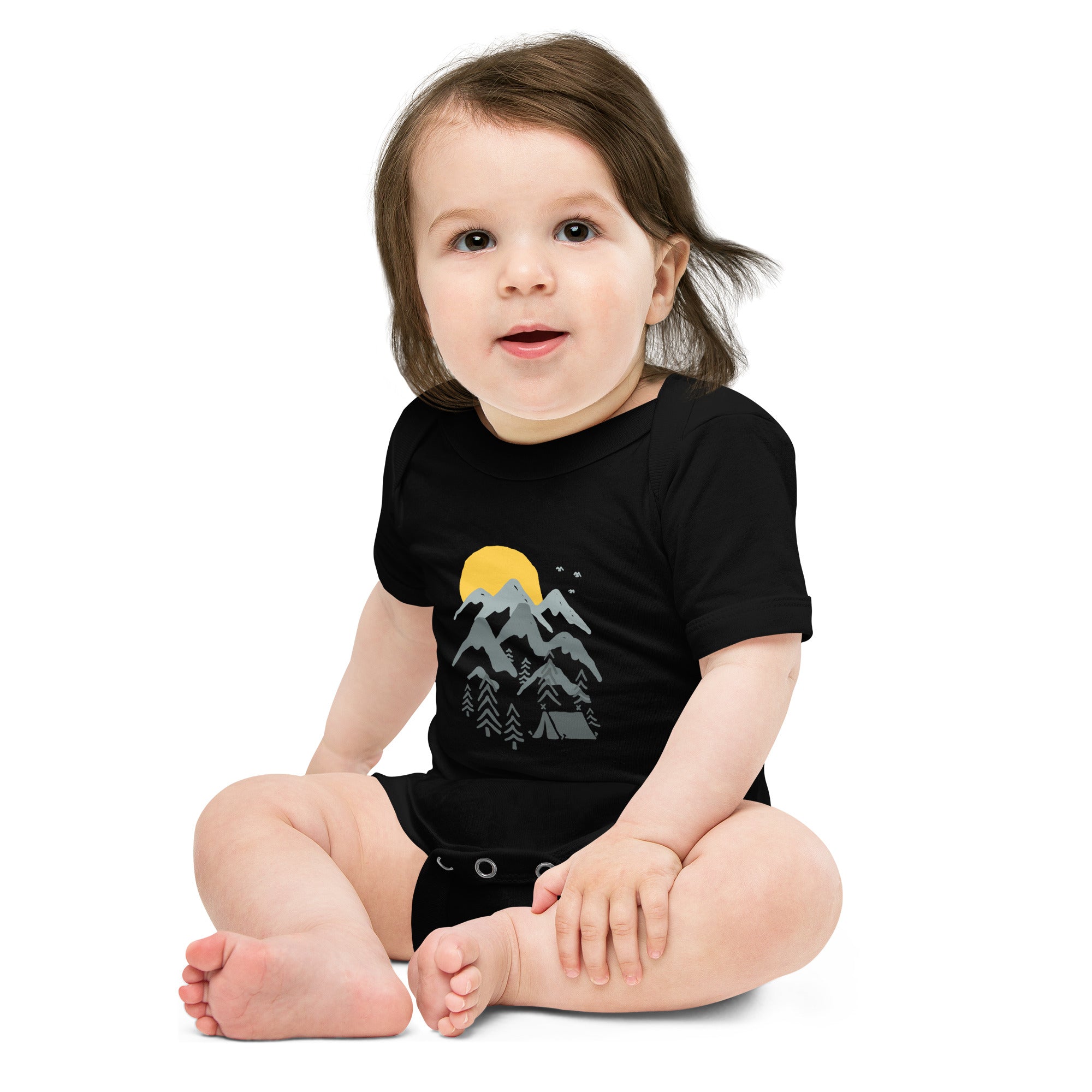 Mountain & Sun Camping Baby Bodysuit