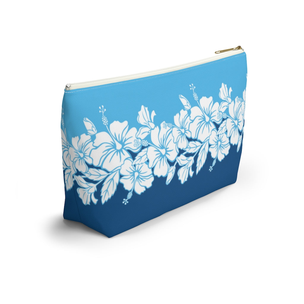 Personalized Aloha Hawaiian Flowers T-Bottom Accessories Pouch