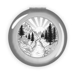 Mountains & Sun Retro Compact Travel Mirror