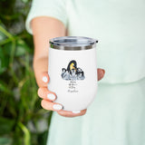 Personalized Mother's Day Penguin Wine Tumbler, 12oz