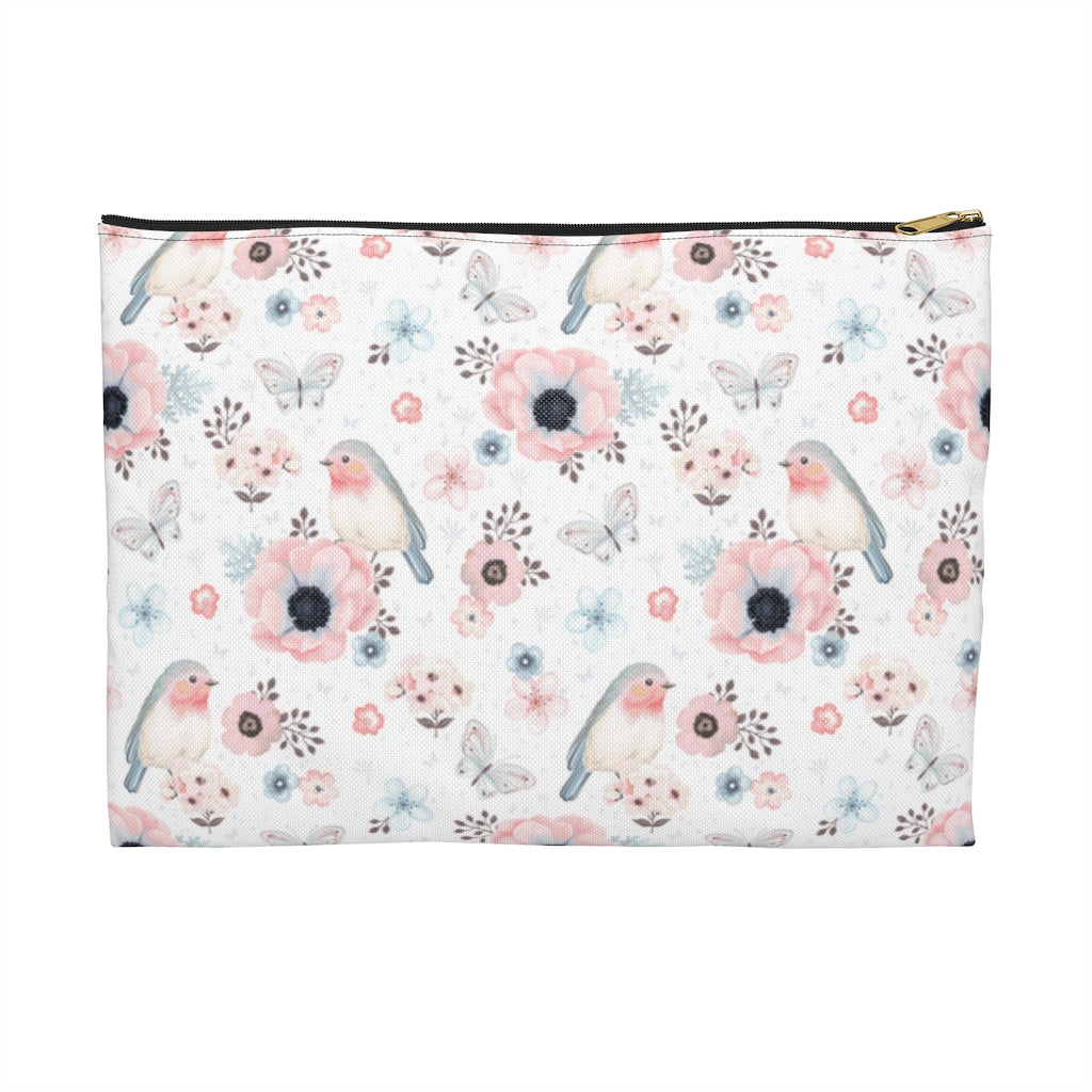 Red Robins, Butterflies & Flowers Accessories Pouch
