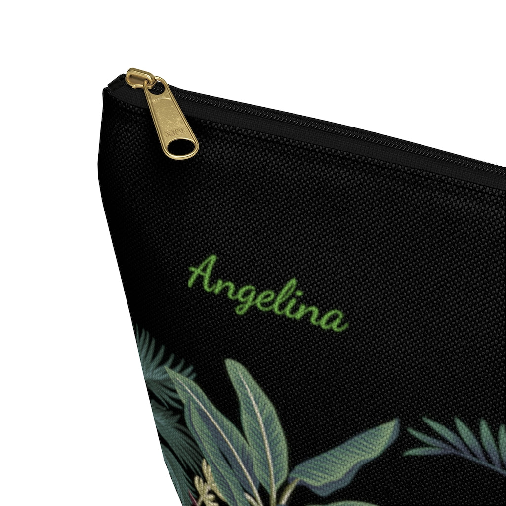 Personalized Tropical Island T-Bottom Accessories Pouch
