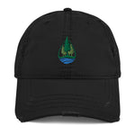 Lake & Pine Trees Distressed Hat