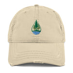 Lake & Pine Trees Distressed Hat