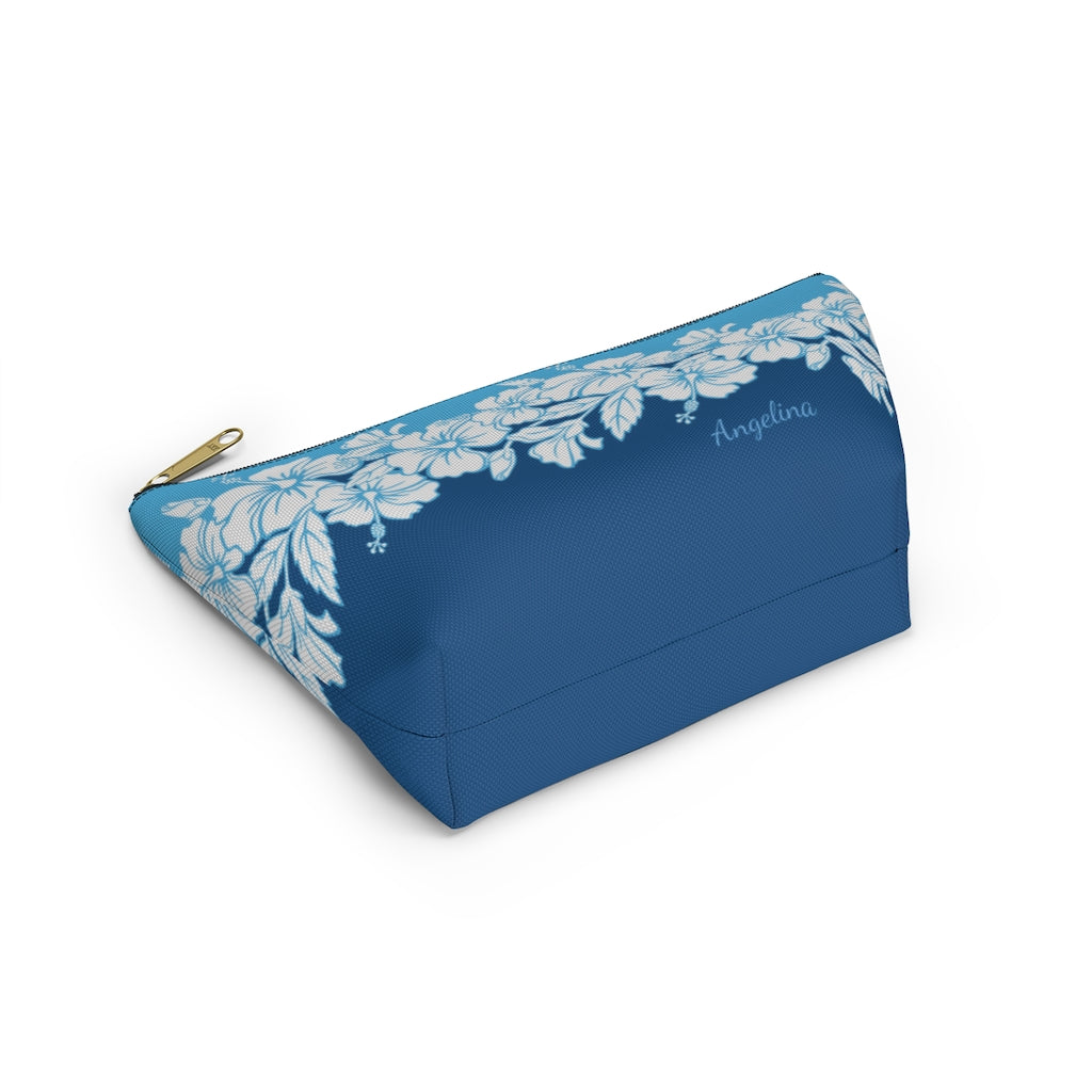 Personalized Aloha Hawaiian Flowers T-Bottom Accessories Pouch
