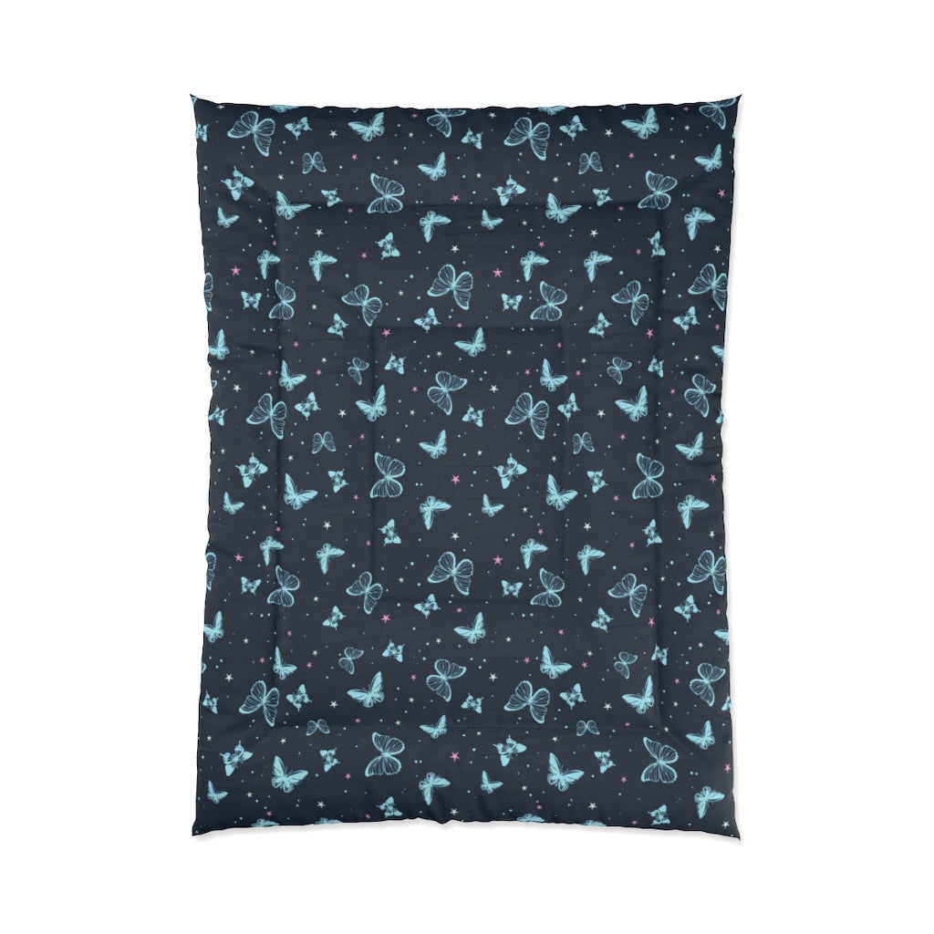 Blue Butterflies & Stars Comforters