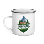 'Mountains Are Calling' Mountain Lion Camping Mug, 12oz