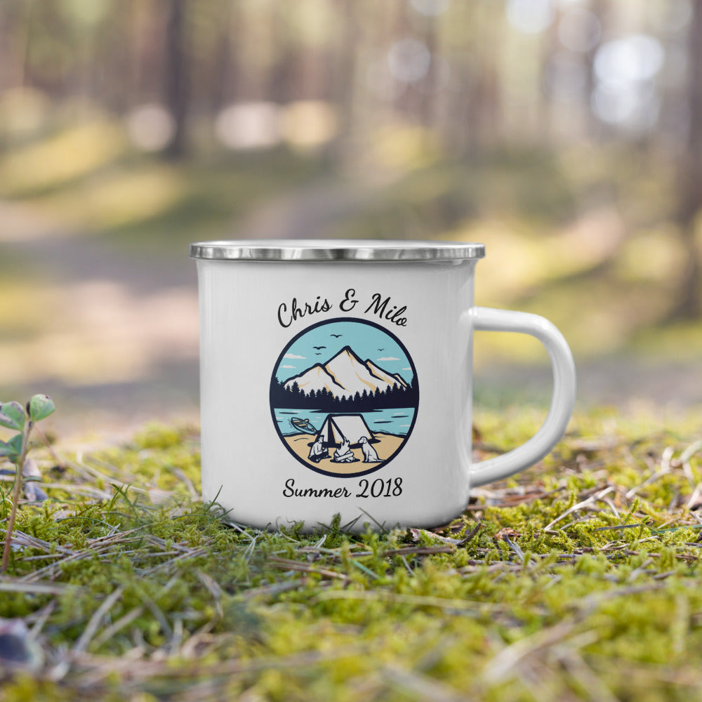 Personalized Person & Dog Camping Mug, 12oz