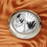 Mountains & Sun Retro Compact Travel Mirror