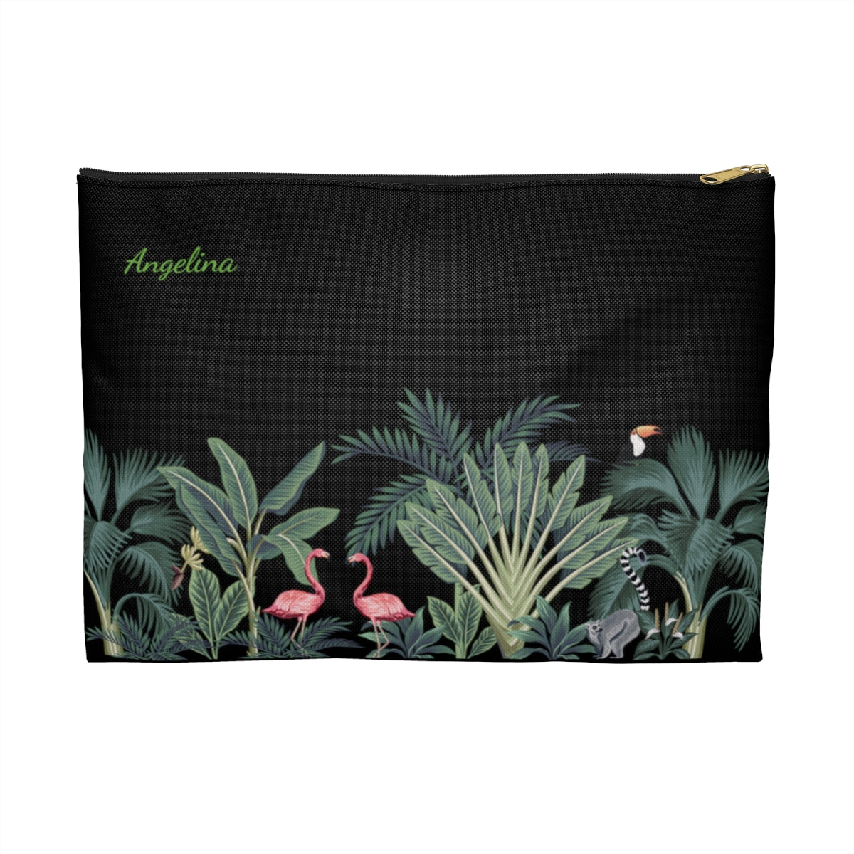 Personalized Tropical Island Accessories Pouch