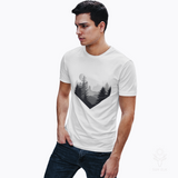 Geometric Pine Tree Forest Softstyle T-Shirt