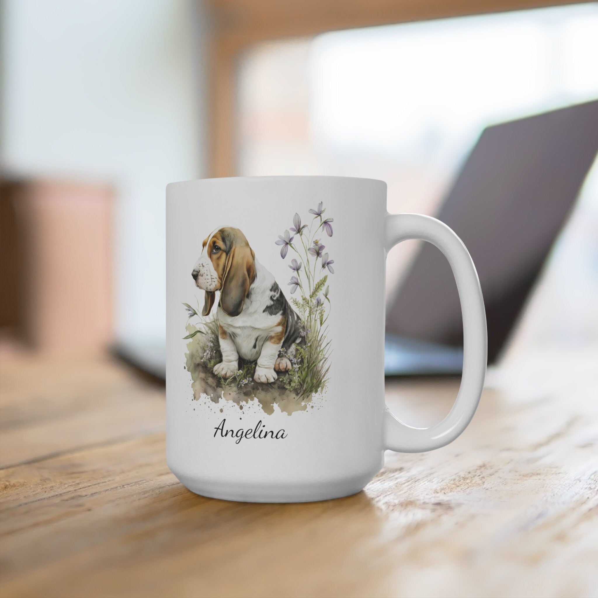 Personalized Basset Hound Coffee Mug